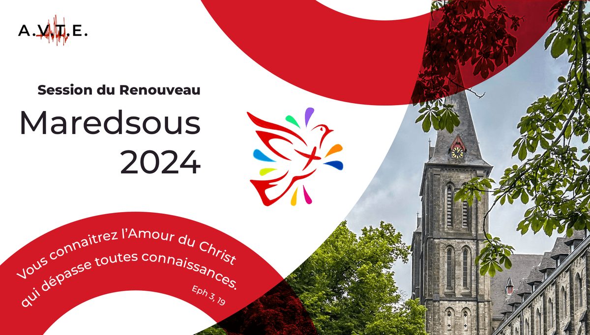 Bannière de la Session du Renouveau à Maredsous